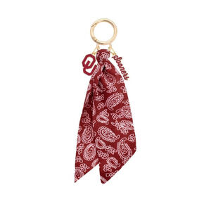 Oklahoma Sooners Logo Bandana Bag Charm Keychain